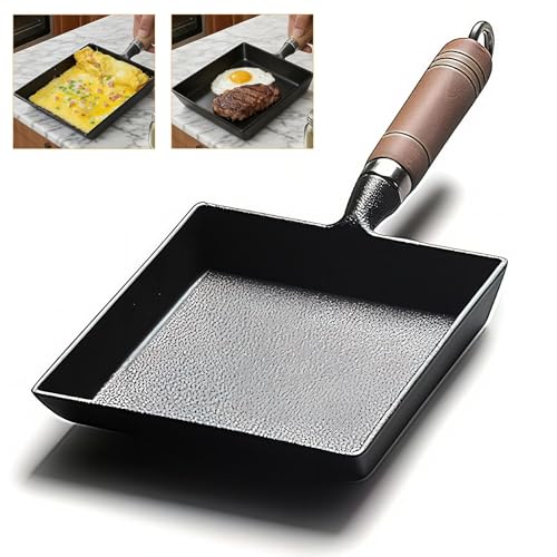 Pre-Seasoned Cast Iron Tamagoyaki Pan, 6.1 X 7.3 Inches Ideal