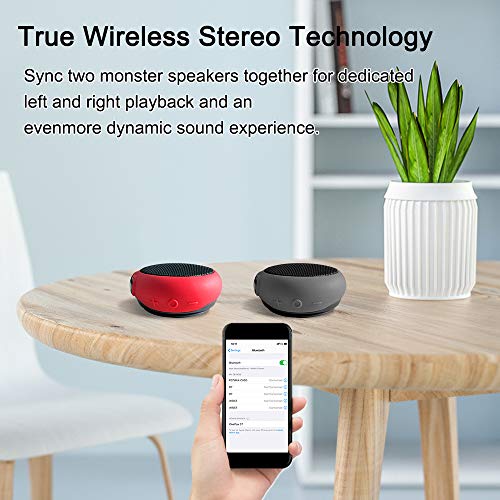 ANCwear Bluetooth Lautsprecher kabellos mit Bass, HD-Sound, tragbarer Lautsprecher eingebaut in Mic, 9.5 Std. Spielzeit, IPX6 wasserdicht, für Outdoor und Zuhause (schwarz) – Bild 3