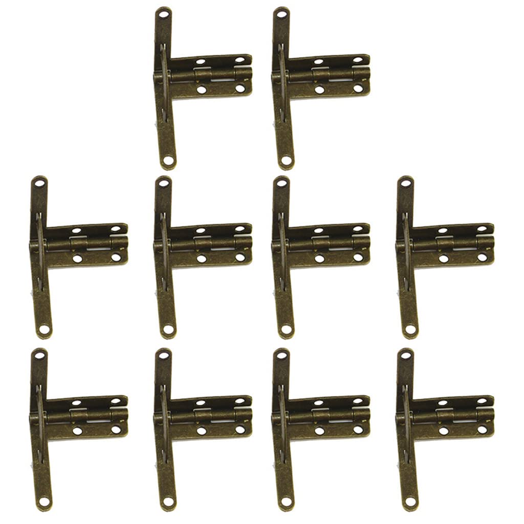 Crffz Green Bronze Box Hinge For Case Furniture Hardware 90° Folding Hinge For Jewelry Wine Wooden Box Connect Mount 10 Pcs Woodworking Small Lid