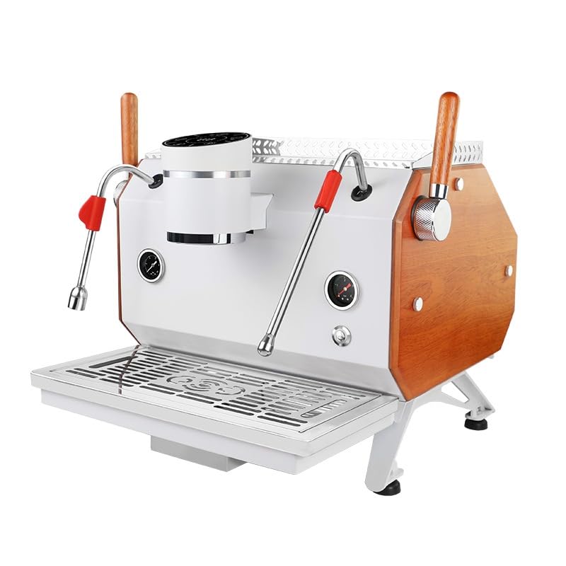 Generico Macchina da Caffè Espresso Commerciale Monogruppo, Semiautomatica con Doppia Caldaia, Controllo PID e Pompa Rotativa 9 Bar