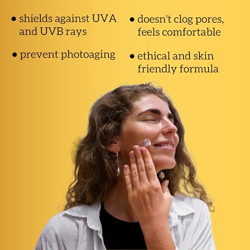 Image of inatur Vitamin C Sunscreen + Moisturizer SPF 50 PA++++ | Water Resistant & Lightweight | No White Cast | UVA & UVB Defense | Skin Brightening & Hydrating | For All Skin Types | Men & Women | 50ml