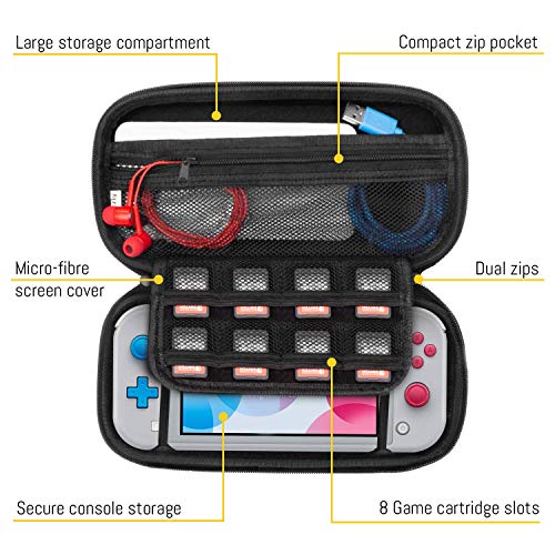image for Orzly Turquoise Carry Case for Switch Lite - Portable Travel Case with