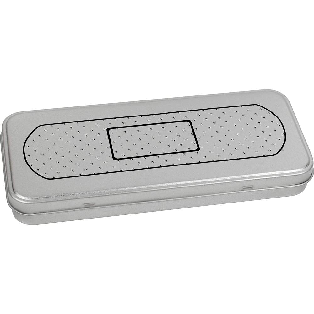 Azeeda 'Medical Plaster' Metal Hinged Stationery Tin/Storage Box (TT00146807)
