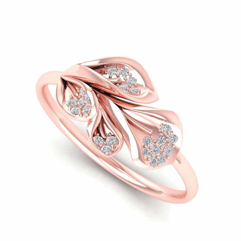 Image of DISHIS 14K /18K Rose Gold Diamond Ring for Women