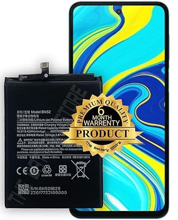 Image of Original BN52 Battery for Redmi Note 9 pro M2003J6B2G / M2003JA6A11 / M2003J6A1G Battery with 6 Month Warranty**** (R000134)
