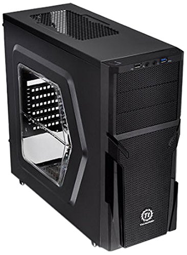 Thermaltake Versa H21 Window SPCC ATX Mid Tower Computer Chassis CA-1B2-00M1WN-00,Black