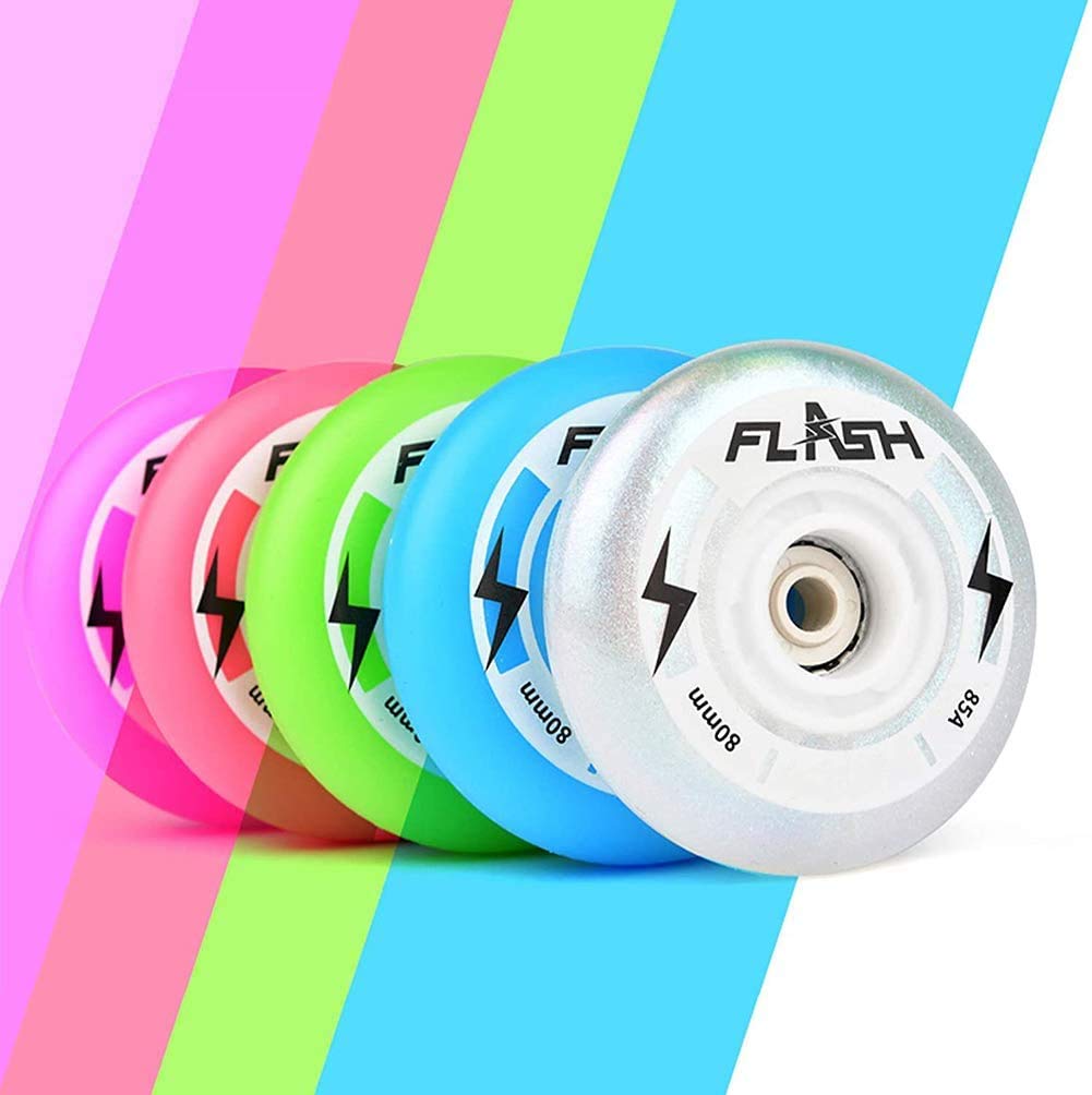 72 mm, 76 mm, 80 mm, kółka 85 A, wysokiej jakości zamienne świecące koło z LED do kółek, 4 szt., niebieskie, 80 mm