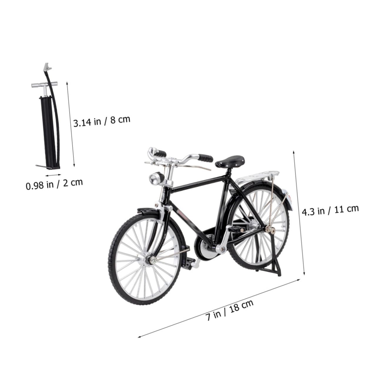 Alipis Bike Model Figurine Vintage Bike Decor Metal Model Kit Home and Office Decor