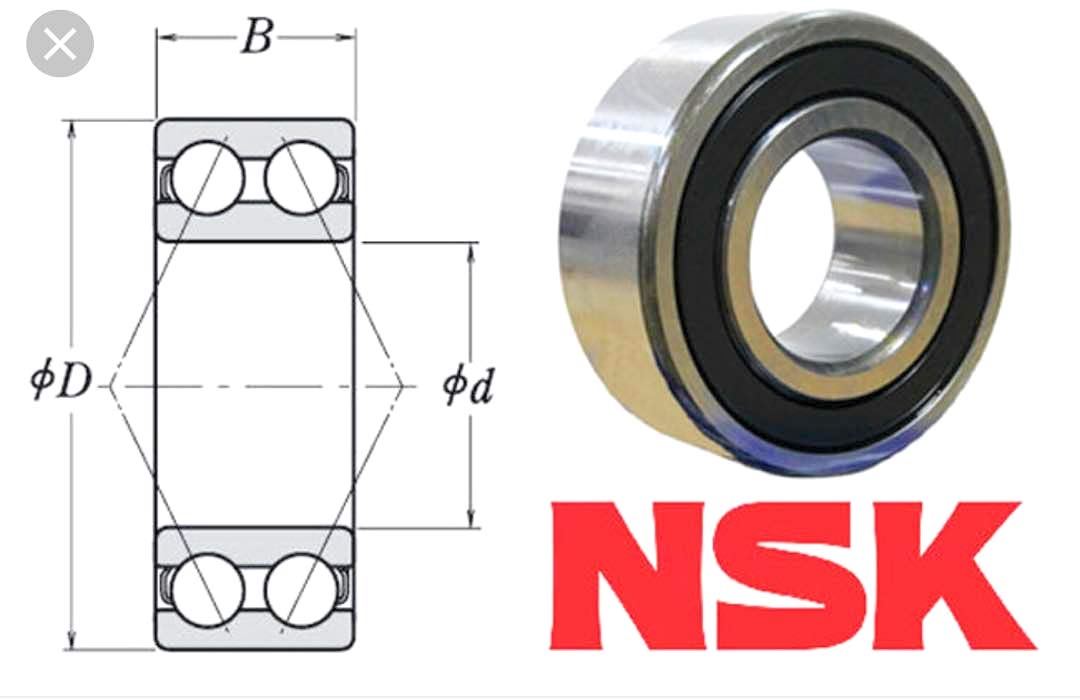 3210B RS NSK Double Row Angular Contact Ball Bearing 5210B-2RSRTNG