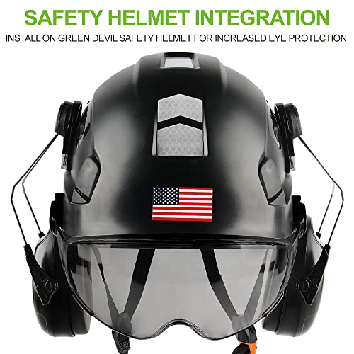 Image of GREEN DEVIL Safety Helmet Hard Hat Adjustable Lightweight Vented ABS Work Helmet 6-Point Suspension ANSI Z89.1 Approved Ideal for Industrial & Construction