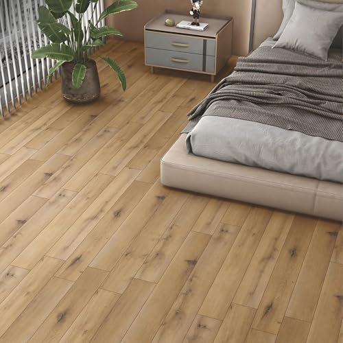 Image of Plantex Interlocking Sound Insulated Flooring Plank /SPC Tile for Floor /Click N Lock Wooden Flooring for Livingroom /Kitchen-30 Square Feet /10 Tiles,Aurora Craft-DIY Installation(Water&Fire Resistant)