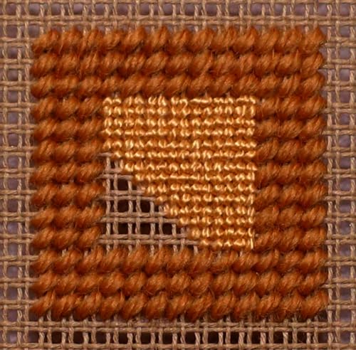 Image of Needlepoint Zweigart Penelope 10 /20 Double mesh Blank Canvas Antique Brown (18x18 inches)