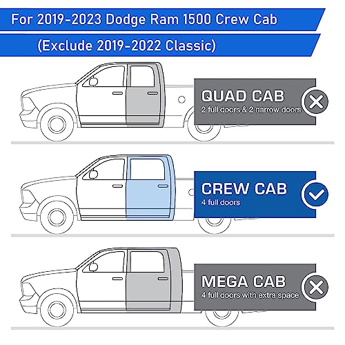 Estribos para Ram 1500 Crew Cab 2019-2023, Negro miniatura 5
