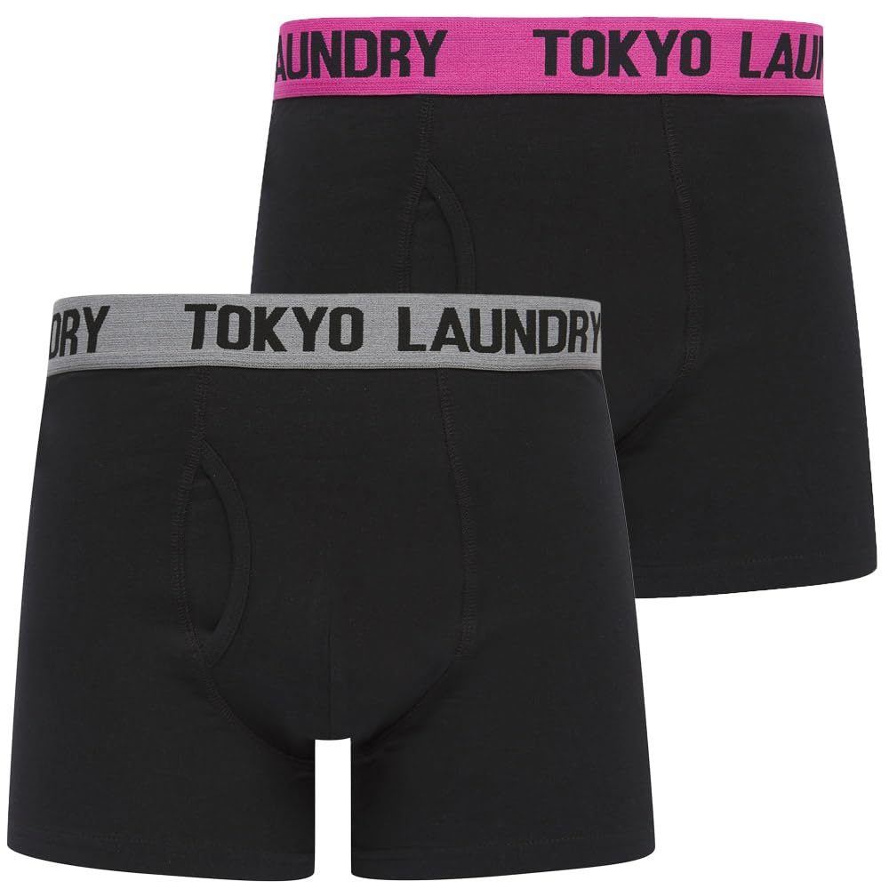 Tokyo Laundry Men's 2 Pack Gift Box Stretch Cotton Boxer Shorts Set