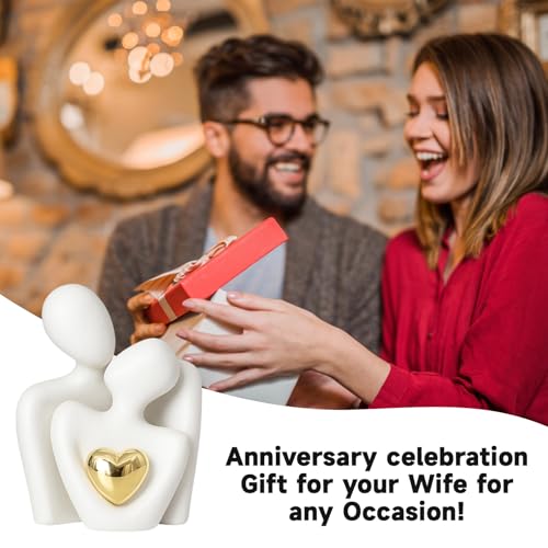 Modern Romantic Couple Statue - Abstract Art Gift for Anniversaries - Image 3