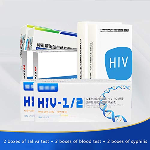 DZWJ Kit di Test della sifilide del Sangue della Saliva dell'HIV Home Medical AIDS Rilevamento precoce Rilevamento rapido 6PCS