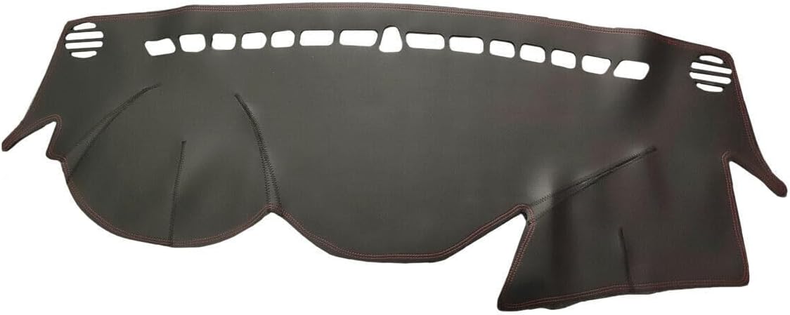 Dashboard Cover Dash Cover Mat for Hyundai Sonata 2011 2012 2013 2014 Non-Slip Dash Board Leather Protector (Black with Black Line)