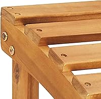 Vista 9 de Adirondack Garden Chair, Solid Acacia Wood, Oiled Finish, Foldable Patio Lawn with Footrest, Dark Grey Cushion, 33.1x29.5x35.4 in, Outdoor Dining