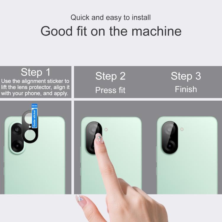 Image of HPTech Back Camera Lens Protector for OnePlus Ace 5 Racing (1 Pack) - Tempered Glass, HD Clear, Anti-Scratch, 9H Hardness, Easy Installation, Camera Protection Guard