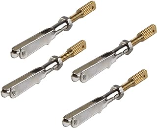 ZHIPAIJI RC Airplane Part, 10 Pcs M2/M3 RC Model Iron Metal Clevis Chuck Pull Rod Connector Coupler Screw Spare Parts for DIY RC Airplane Plane Aircraft Models Accessories (Color : M2)