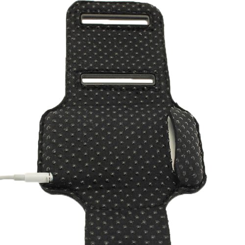 Igadgitz U2043 Reflective Anti-Slip Neoprene Sports Gym Jogging Armband Compatible With Apple Ipod Nano 7Th Generation 16Gb - Black #TOP3