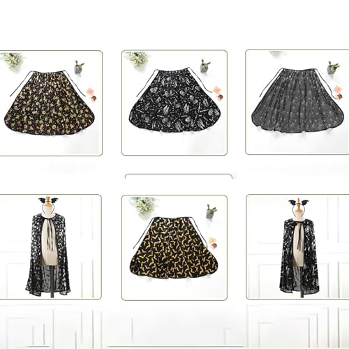 2 Pack Unisex Halloween Cloak Hoodie Lace Cape with Headband Kids Halloween Topic Fashion Clothes 𝐑obe4