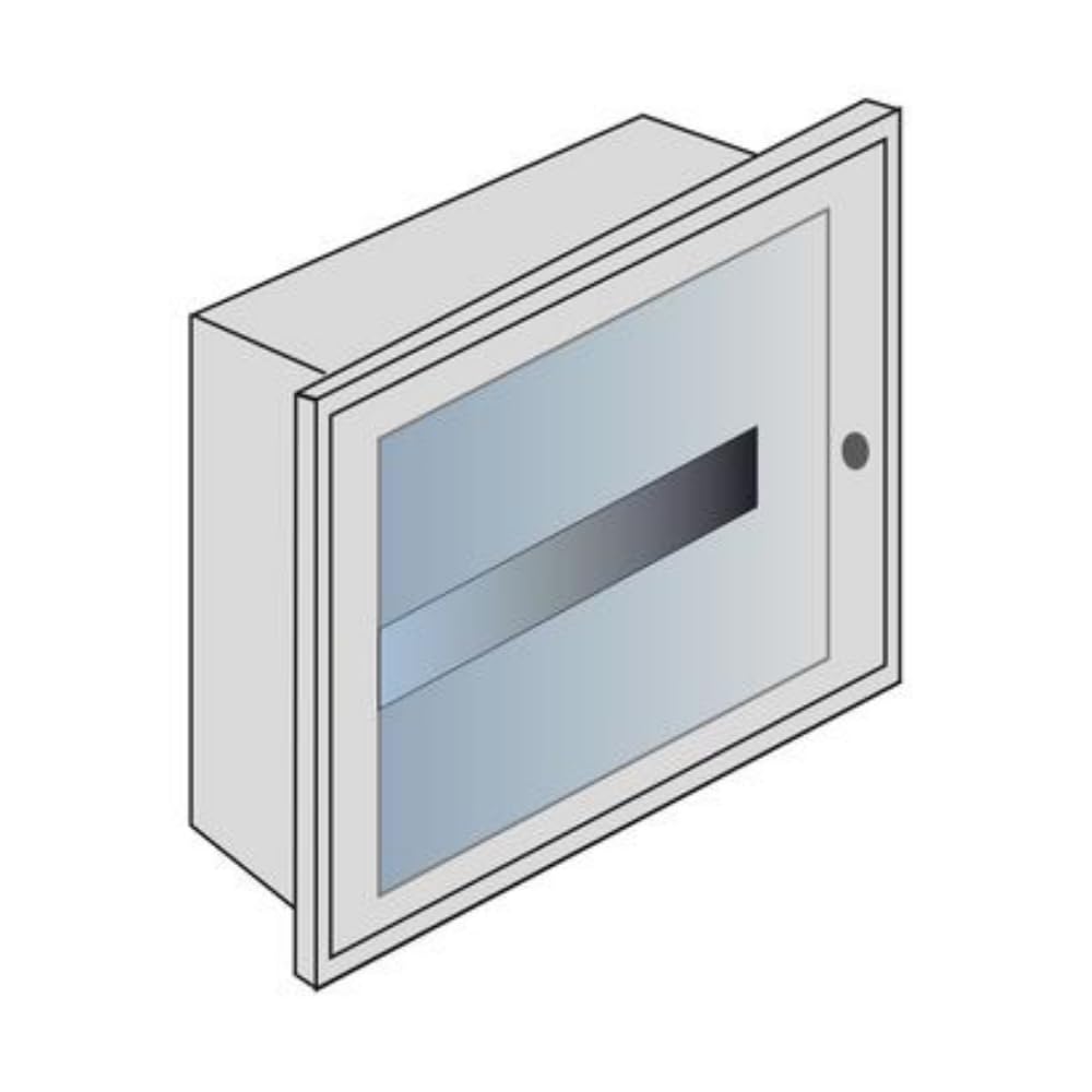 Centralino da incasso bticino e209c-12d 12 moduli din porta in vetro e struttura metallica