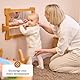 Montessori Spiegel mit Stange für Kleinkinder | Baby Spiegel Montessori zum Hochziehen & Laufenlernen | Montessori Spiegel mit Griff | Holzstange zur Förderung der Motorik | Kinderzimmer Klassenzimmer