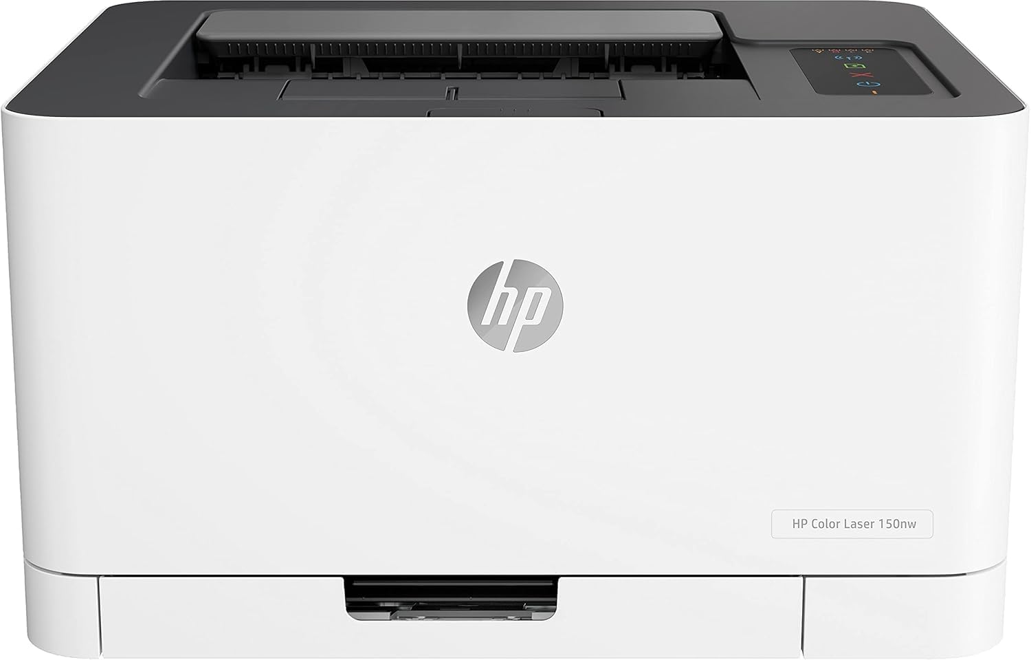 HP Color Laser 150nw 4ZB95A, Single Function A4 Color Laser Printer, Manual Double-Sided Printing, Wi-Fi, Ethernet, USB 2.0 High Speed, Compatible Smart App, LED Control Panel, White