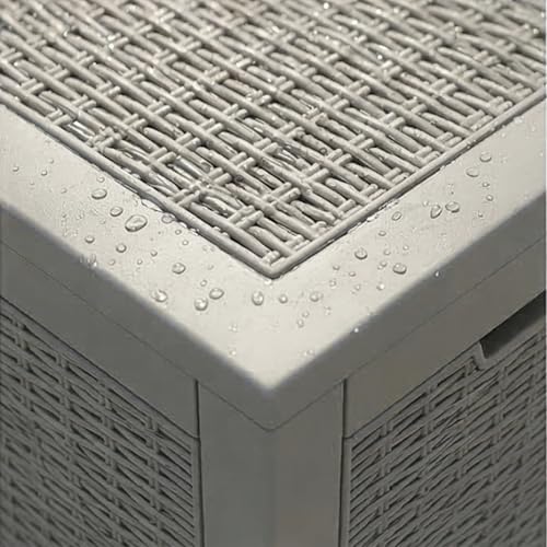 Image of The Artment Gray StorraDeck 227 Ltr Storage Box - Waterproof, UV-Resistant Resin Deck Box with Lockable Lid for Indoor & Outdoor Multipurpose Use | Durable Storage for Balcony, Hall, Garden & Patio