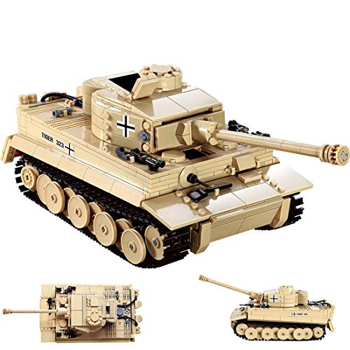 Baustein Panzer Modell WW2 Panzer Kampfwagen Tiger Design E Militär Panzer Bauset 995 Klemmbausteine Kompatibel mit LEGO…
