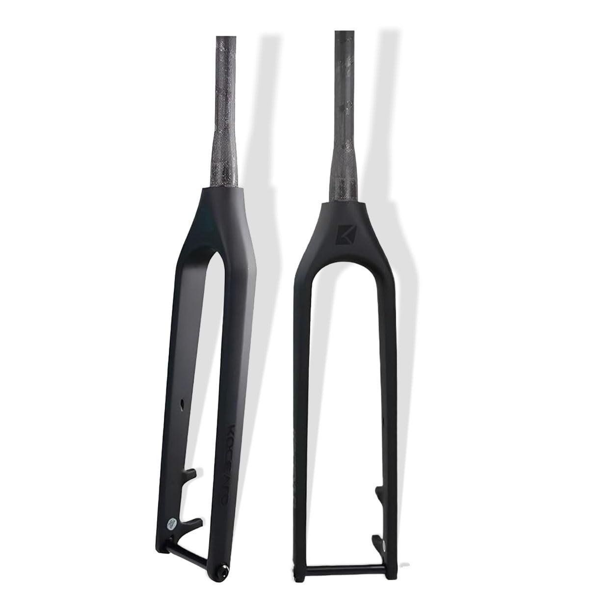 WIQUYBML 27.5" 29" Carbon Fiber Bikes Rigid Fork 1-1/2'' Tapered Mountain Disc Brake 75mm Bike Front Forks Thru Axle 15 * 110mm For 29x2.6'' Tires.