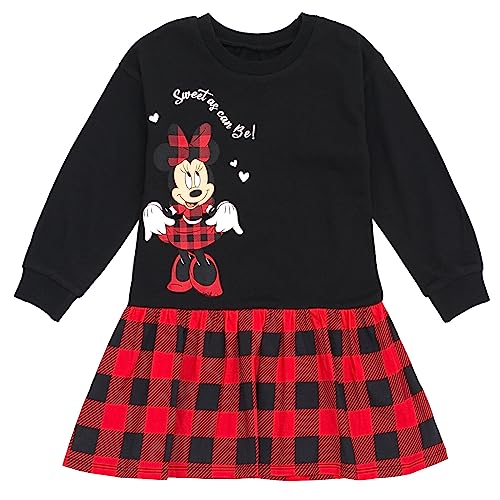 Disney Minnie Mouse Big Girls Fleece Skater Dress Black 14-16 - image 1