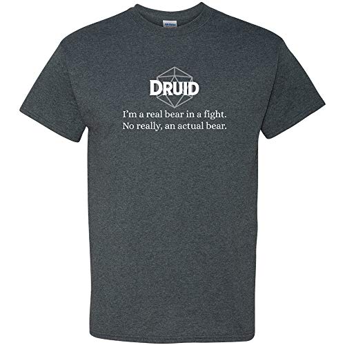 RPG Class Druid - Tabletop Game Gamer Funny Character Joke T Shirt - X-Large - Dark Heather