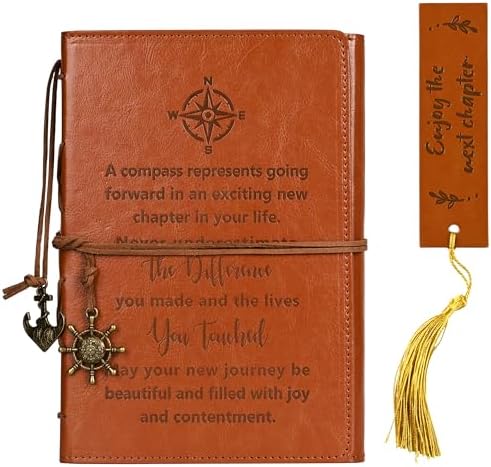 Leather Journal Notebook - Perfect Coworker Leaving Gift For Women, Retirement Or Farewell Present