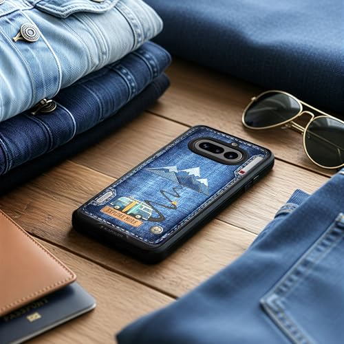 Image of KAPAVER Standstone Back Cover Case for Nothing Phone 4a | Nothing Phone 4a Back Cover (Denim Adventure)
