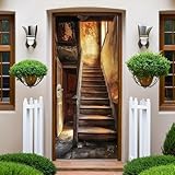 【Stickers de porte autocollants】: Grâce à leur fonction autocollante, ces stickers de porte sont faciles à installer et ne nécessitent aucune colle. Décollez simplement le support et collez-les sur une surface propre et lisse. Pour un résultat optimal, assurez-vous que la porte ou le mur soit propre, dépoussiéré et sec avant l'application