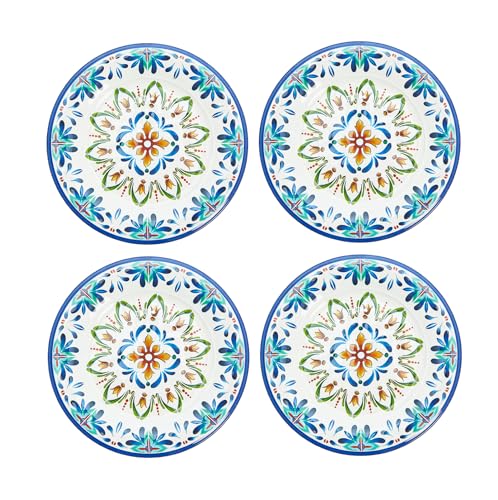 Zayton Melamine Dinner Plate 11 Inch Plastic Bread Outdoor Butter Plates Set Lightweight Shatter Proof Chip Resistant Camper RV Break-resistant for Everyday Use