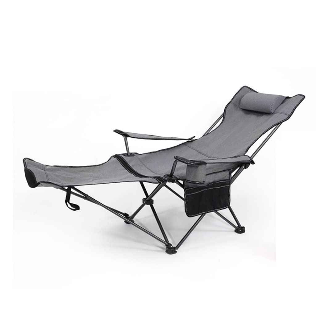 NABEIM Chairs for Outside Camping, Folding Chairs for Outside Lightweight, Portable Padded Camp Chair with Cup Holder Pillow Side Pockets Single Lounge Chair with Footrest for BBQ Finishing