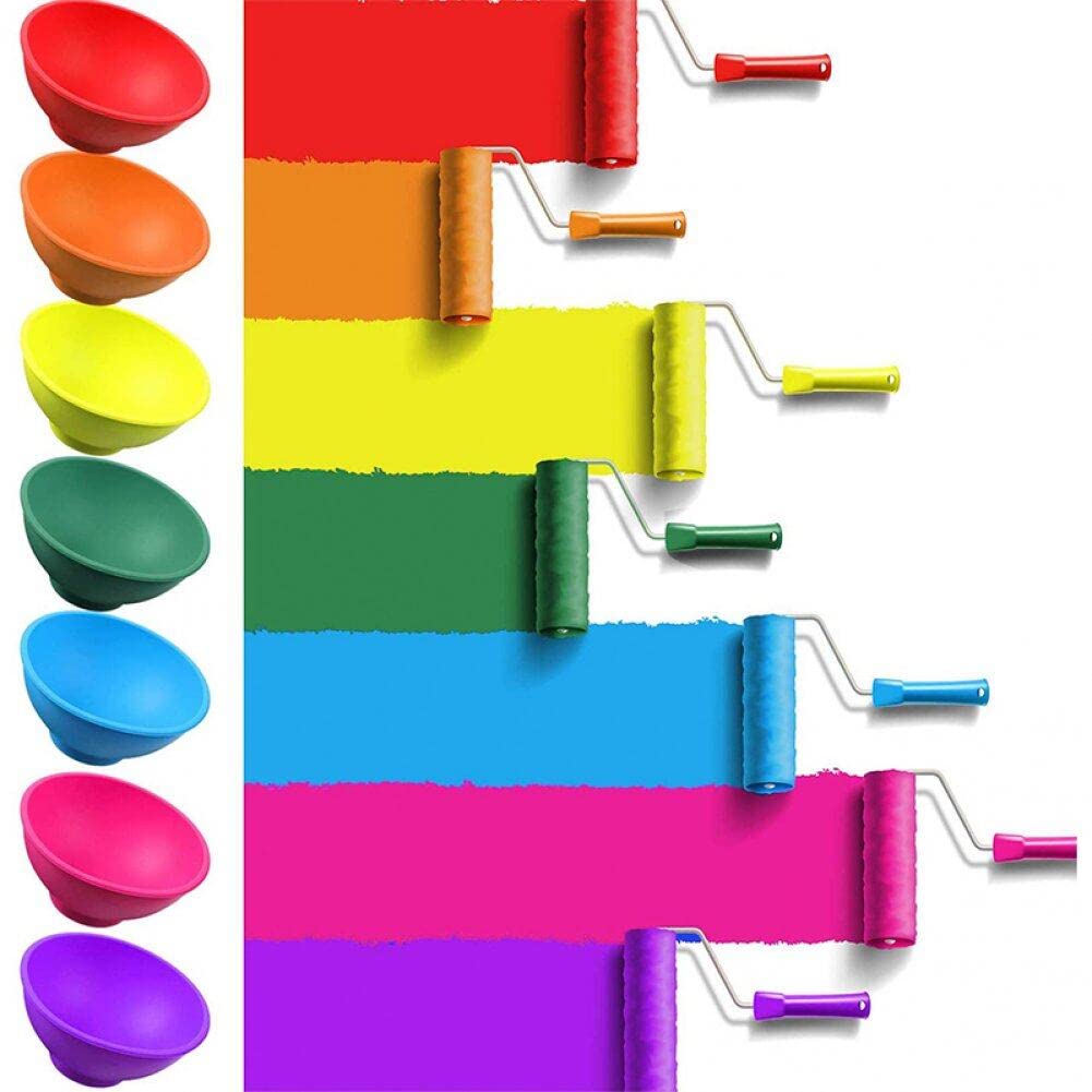 7 Mini Bols En Silicone Pinçables - Multicolores, Pour Snacks, Sauces, Apéro, Va Au Four Et Lave-vaisselle - 2