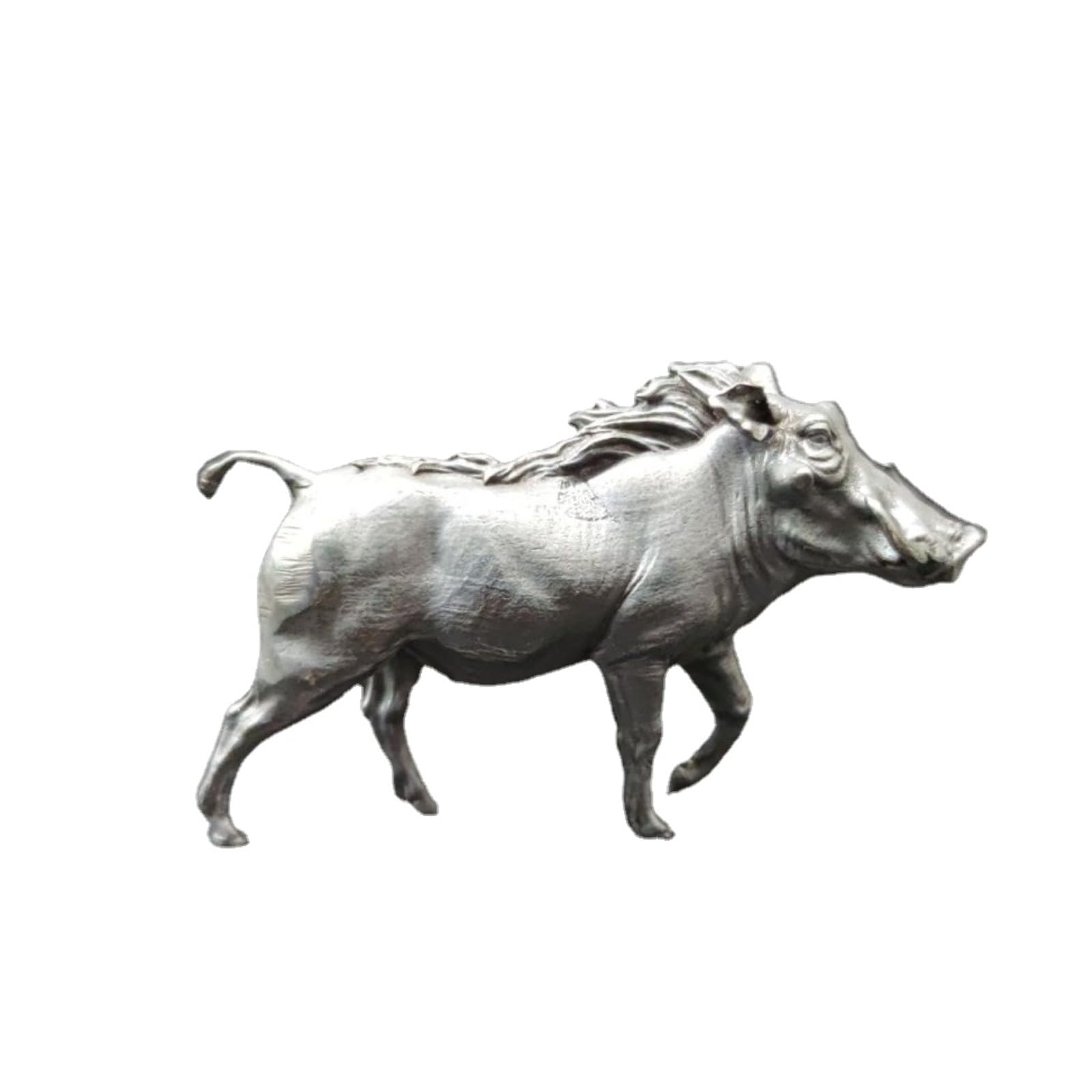 NGDFGR Brass Wild Boar Miniature Figurines,Metal Animal Zodiac Pig Statue Sculpture Desktop Ornament Sand Table Bonsai Micro Landscape Car Decor Accessories