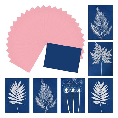 Papier cyanotype haute sensibilité pour créer des herbiers solaires en famille