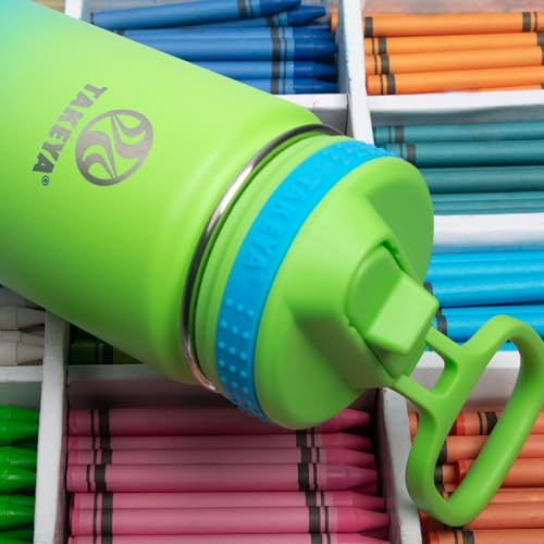 Image of Takeya 18 oz Actives Stainless Steel Water Bottle with Straw Lid - Leakproof, Double-Wall Insulated, Keeps Drinks Cold 24 hrs /Hot 12 hrs, BPA-Free, Powder-Coated, Gym & Travel, Ombre Excitement