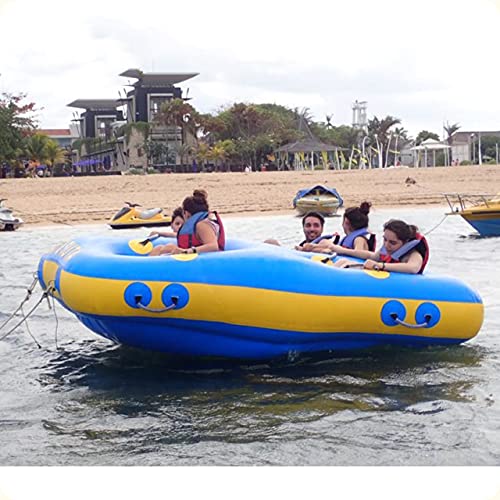 ROVENDA 5人乗り トーイングチューブ 電動ポンプ・牽引ロープ付属 エイチオースポーツ TOWABLE アウトドア用品 マリンスポーツ (5人乗)