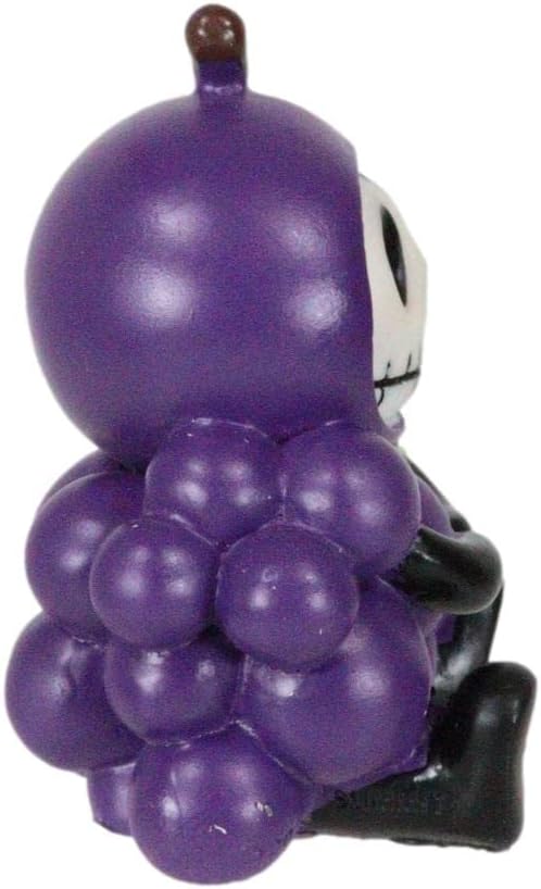 Miniatura 6 de Ebros Gift Furry Bones Fruity Purple and Green Uvas Ramo Esqueleto Figura Coleccionable Esqueletos Esqueletos Monstruo Halloween Osario Macabra