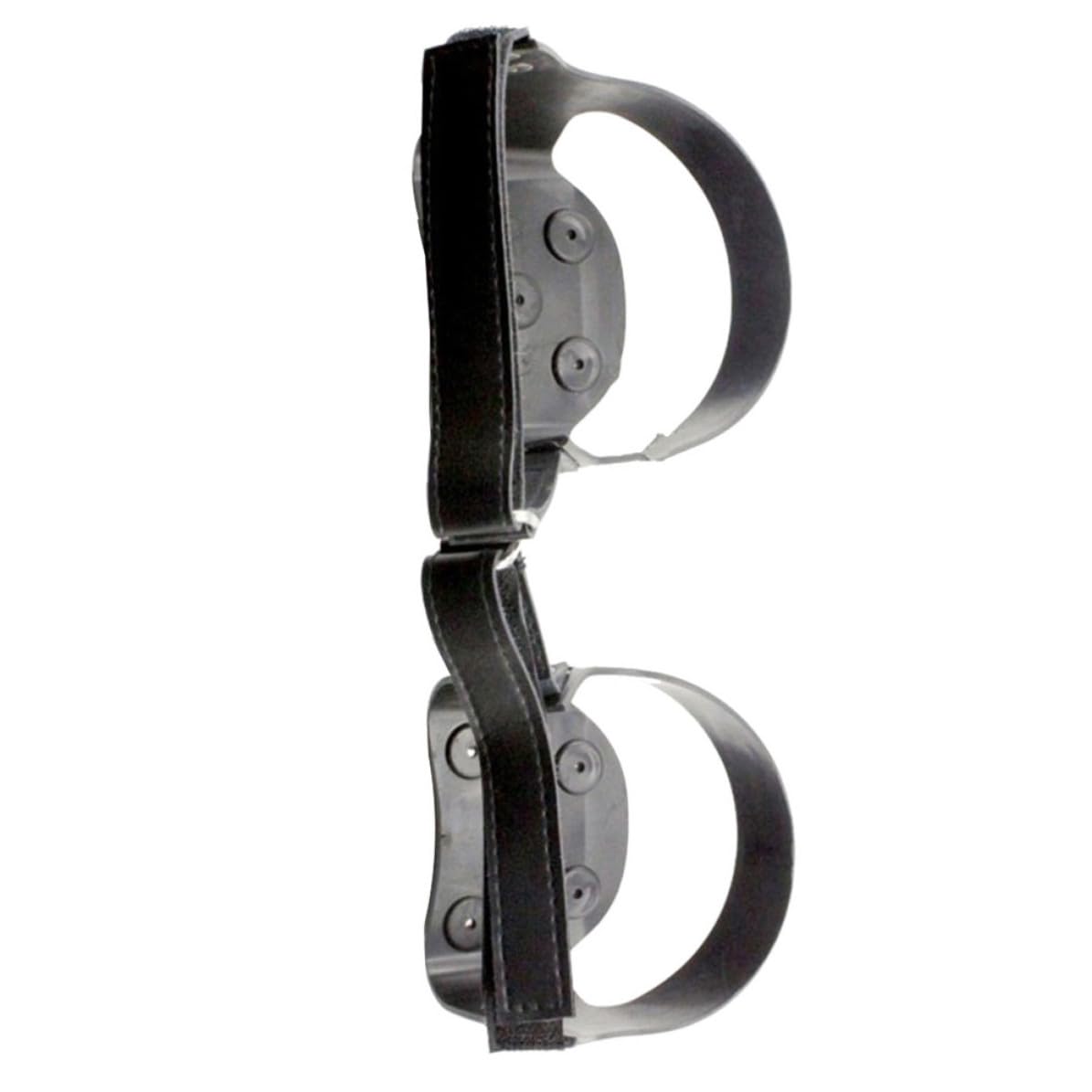 Ramponi Ghiaccio per Scarpe 5 Denti Silicone Nero Taglia l 39-42 | Acciaio Trattato a Caldo, Striscia Riflettente, per Trekking e Alpinismo