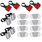 Satz Fahrrad Reflektoren Vorne und Hinten Fahrrad Reflektor Kit Fahrradreflektoren Fahrrad Radspeichen Reflektor, Fahrradzubehör für Mountainbike Räder, für Mountainbike Rennrad Erwachsene Kinder