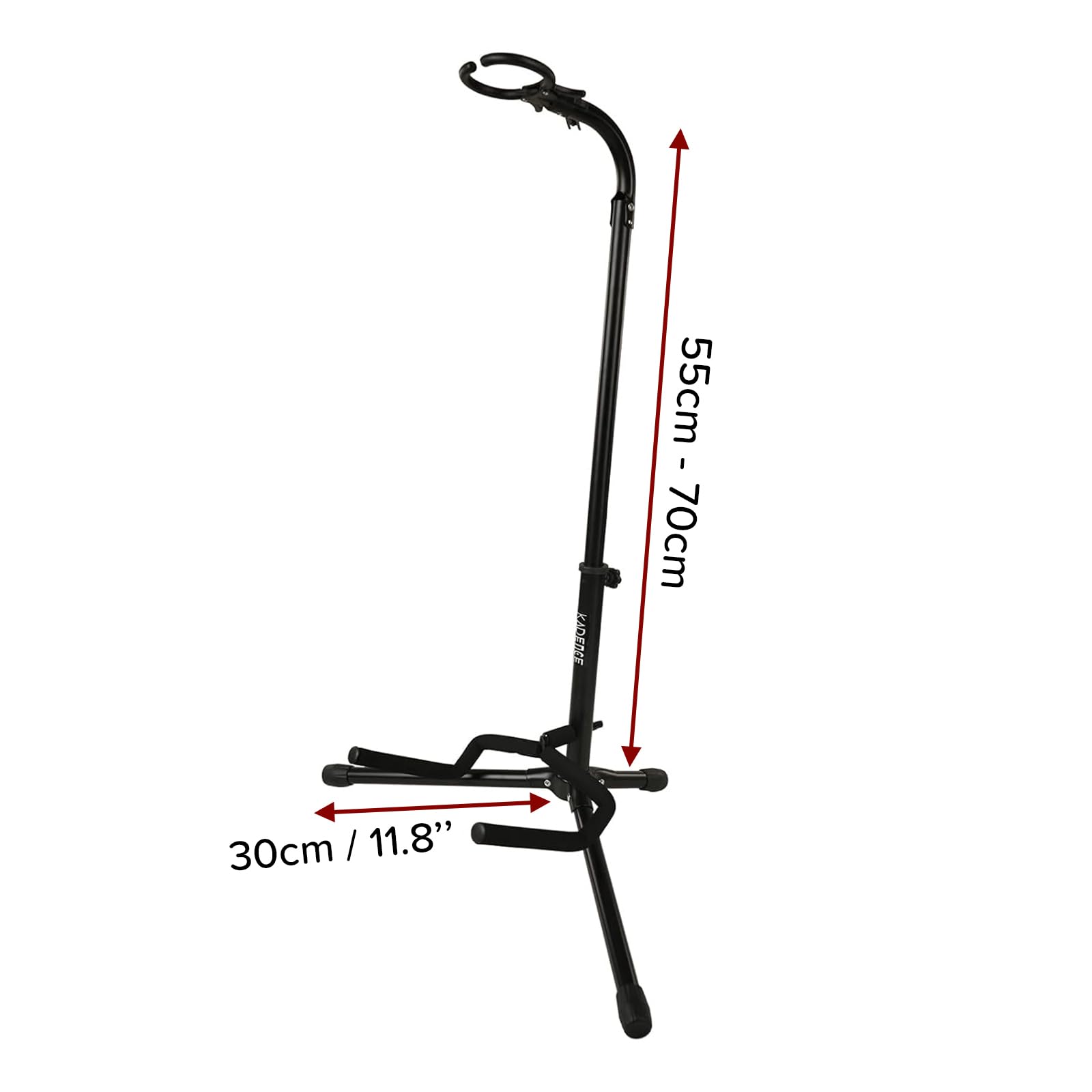 Kadence NK15C Home Series Foldable Guitar Stand | Tripod Base with Neck Support | Foam-Padded Protection | Lightweight & Portable Design | Suitable for Acoustic, Electric & Bass Guitars | Black