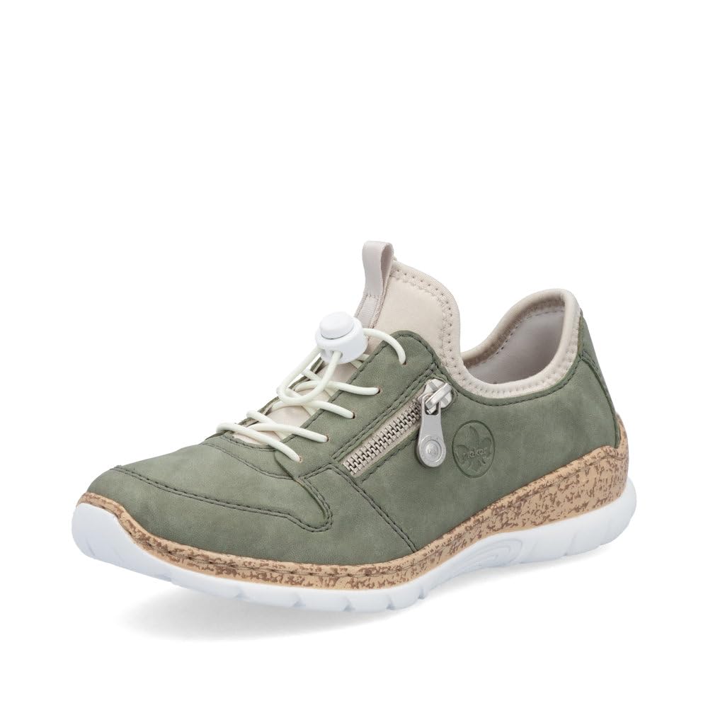 RIEKER Slip-On Sneaker Grün (schilfgrün) mit MemoSoft