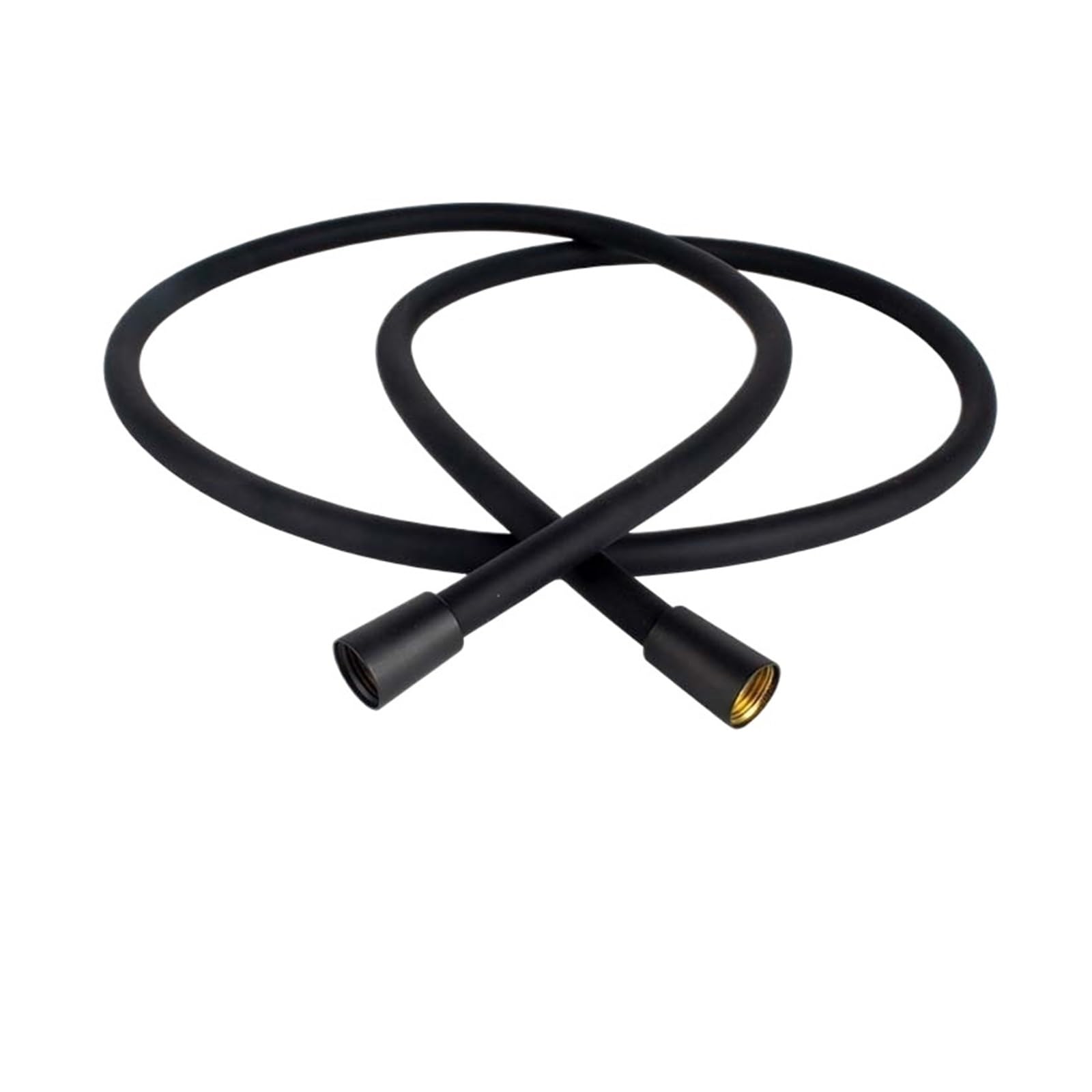 Manguera Ducha Manguera de Ducha de Silicona de 1,5/2 Metros, Cabezal de Ducha de Mano Largo y Flexible, Color Negro, Tubo de plomería for baño(2meter)